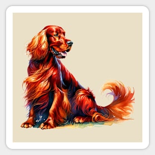 Watercolor Irish Setter - Beautiful Dog Sticker